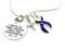 Dark Navy Blue Ribbon Necklace - I Can Do All Things Through Christ
