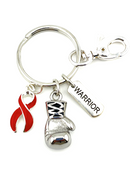 Pick Your Ribbon Keychain - Boxing Glove / Warrior Key chain - Rock Your Cause Jewelry