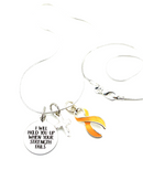 Pick Your Ribbon Necklace - I Will Hold You Up When Your Strength Fails - Rock Your Cause Jewelry