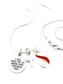 Pick Your Ribbon Necklace - I Will Hold You Up When Your Strength Fails - Rock Your Cause Jewelry
