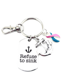 Pick Your Ribbon Keychain - Refuse to Sink Encouragement Key chain