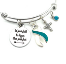 Pick Your Ribbon Bracelet - Let Your Faith be Bigger than Your Fear - Rock Your Cause Jewelry