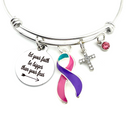 Pick Your Ribbon Bracelet - Let Your Faith be Bigger than Your Fear - Rock Your Cause Jewelry