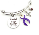 Pick Your Ribbon Bracelet - Let Your Faith be Bigger than Your Fear - Rock Your Cause Jewelry