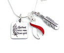 Pick Your Ribbon Necklace - Kind Heart, Fierce Mind, Brave Spirit / Feather - Rock Your Cause Jewelry
