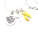 Pick Your Ribbon Necklace - I Will Hold You Up When Your Strength Fails - Rock Your Cause Jewelry