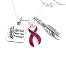 Pick Your Ribbon Necklace - Kind Heart, Fierce Mind, Brave Spirit / Feather - Rock Your Cause Jewelry