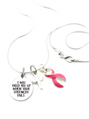 Pick Your Ribbon Necklace - I Will Hold You Up When Your Strength Fails - Rock Your Cause Jewelry