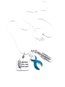 Pick Your Ribbon Necklace - Kind Heart, Fierce Mind, Brave Spirit / Feather - Rock Your Cause Jewelry