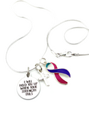 Pick Your Ribbon Necklace - I Will Hold You Up When Your Strength Fails - Rock Your Cause Jewelry