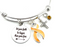 Peach Ribbon Charm Bracelet - Let Your Faith be Bigger than your Fear