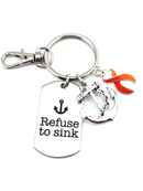 Pick Your Ribbon Keychain - Refuse to Sink Encouragement Key chain