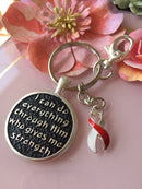 Pick Your Ribbon - I Can Do Everything Keychain / Cancer Survivor Awareness Gift  / Spoonie / Chronic Illness / Surgery Chemo Radiation Gift