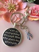 Pick Your Ribbon - I Can Do Everything Keychain / Cancer Survivor Awareness Gift  / Spoonie / Chronic Illness / Surgery Chemo Radiation Gift