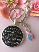 Pick Your Ribbon - I Can Do Everything Keychain / Cancer Survivor Awareness Gift  / Spoonie / Chronic Illness / Surgery Chemo Radiation Gift