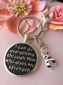 Pick Your Ribbon - I Can Do Everything Keychain / Cancer Survivor Awareness Gift  / Spoonie / Chronic Illness / Surgery Chemo Radiation Gift