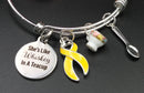 Whiskey in Teacup Bracelet / Cancer Leukemia Lymphoma Melanoma Osteosarcoma Survivor / Chronic Illness Spoonie Awareness - ANY RIBBON Color