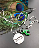 Pick Ribbon / She Persisted Necklace / Fighting Cancer, Chronic Illness, Invisible Illness, Rare Disease, Cancer Survivor Spoonie
