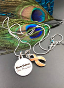 Pick Ribbon / She Persisted Necklace / Fighting Cancer, Chronic Illness, Invisible Illness, Rare Disease, Cancer Survivor Spoonie