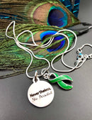 Green Ribbon Nevertheless She Persisted Necklace - Rock Your Cause Jewelry