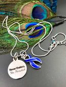 Pick Ribbon / She Persisted Necklace / Fighting Cancer, Chronic Illness, Invisible Illness, Rare Disease, Cancer Survivor Spoonie