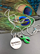 Green Ribbon Nevertheless She Persisted Necklace - Rock Your Cause Jewelry
