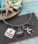 Refuse to Sink / Awareness Bracelet - Cancer Survivor, Spoonie, Invisible Illness, Lyme / Fight Like a Girl - Pick ANY RIBBON Color