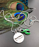 Green Ribbon Nevertheless She Persisted Necklace - Rock Your Cause Jewelry