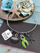 Lime Green Ribbon Necklace or Bracelet - Refuse to Sink - Rock Your Cause Jewelry