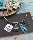 Refuse to Sink / Awareness Bracelet - Cancer Survivor, Spoonie, Invisible Illness, Lyme / Fight Like a Girl - Pick ANY RIBBON Color