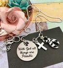 Zebra Ribbon Necklace - With God All Things are Possible - Rock Your Cause Jewelry