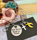 Yellow Ribbon Necklace - With God All Things Are Possible - Rock Your Cause Jewelry