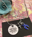 Periwinkle Ribbon Necklace – I Can Do All Things Through Christ Who Strengthens Me - Rock Your Cause Jewelry