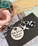 Zebra Ribbon Necklace - With God All Things are Possible - Rock Your Cause Jewelry