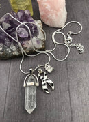 Zebra Ribbon Healing Crystal Quartz Necklace - Rock Your Cause Jewelry