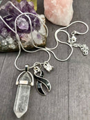 Black Ribbon Healing Quartz Crystal Pendant Necklace - Rock Your Cause Jewelry