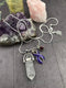 Violet Purple Ribbon Necklace - Healing Clear Quartz Crystal Pendant - Rock Your Cause Jewelry