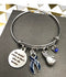 Dark Navy Blue Ribbon Bracelet - She Needed a Hero So That's What She Became - Rock Your Cause Jewelry