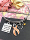 Peach Ribbon Bracelet - You Are More Loved Than You Could Possibly Know Bracelet - Rock Your Cause Jewelry