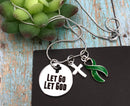 Green Ribbon Necklace - Let Go, Let God - Rock Your Cause Jewelry