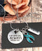 Teal Ribbon Necklace - I Am With You Always - Matthew 28:20 - Rock Your Cause Jewelry