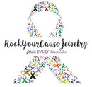 Grey (Gray) Ribbon Bracelet  - Just Breathe / Yogi / Lotus - Rock Your Cause Jewelry