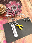 Yellow Ribbon Survivor Necklace - Rock Your Cause Jewelry