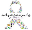 Black Ribbon Just Breathe Charm Bracelet - Mediatation Lotus - Rock Your Cause Jewelry