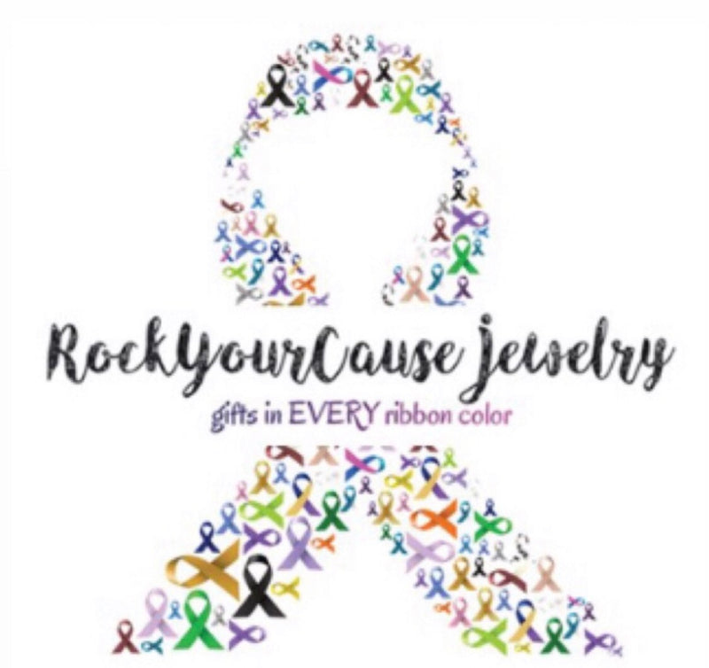 Gold Ribbon Necklace - Family is the Anchor That Holds Us Through Life's Storms - Rock Your Cause Jewelry