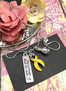 Yellow Ribbon Necklace - This is Tough, But So Am I - Rock Your Cause Jewelry