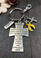 Yellow Ribbon Encouragement Keychain - Serenity Prayer / God Grant Me Awareness Gift - Rock Your Cause Jewelry