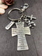 Zebra Ribbon Serenity Prayer Keychain / God Grant Me - Rock Your Cause Jewelry