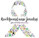 Teal & White Ribbon Encouragament Keychain - Don't GIve Up - Rock Your Cause Jewelry