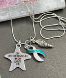 Pick Your Ribbon Necklace - You Can't Stop Waves, But You Can Learn To Surf - Rock Your Cause Jewelry